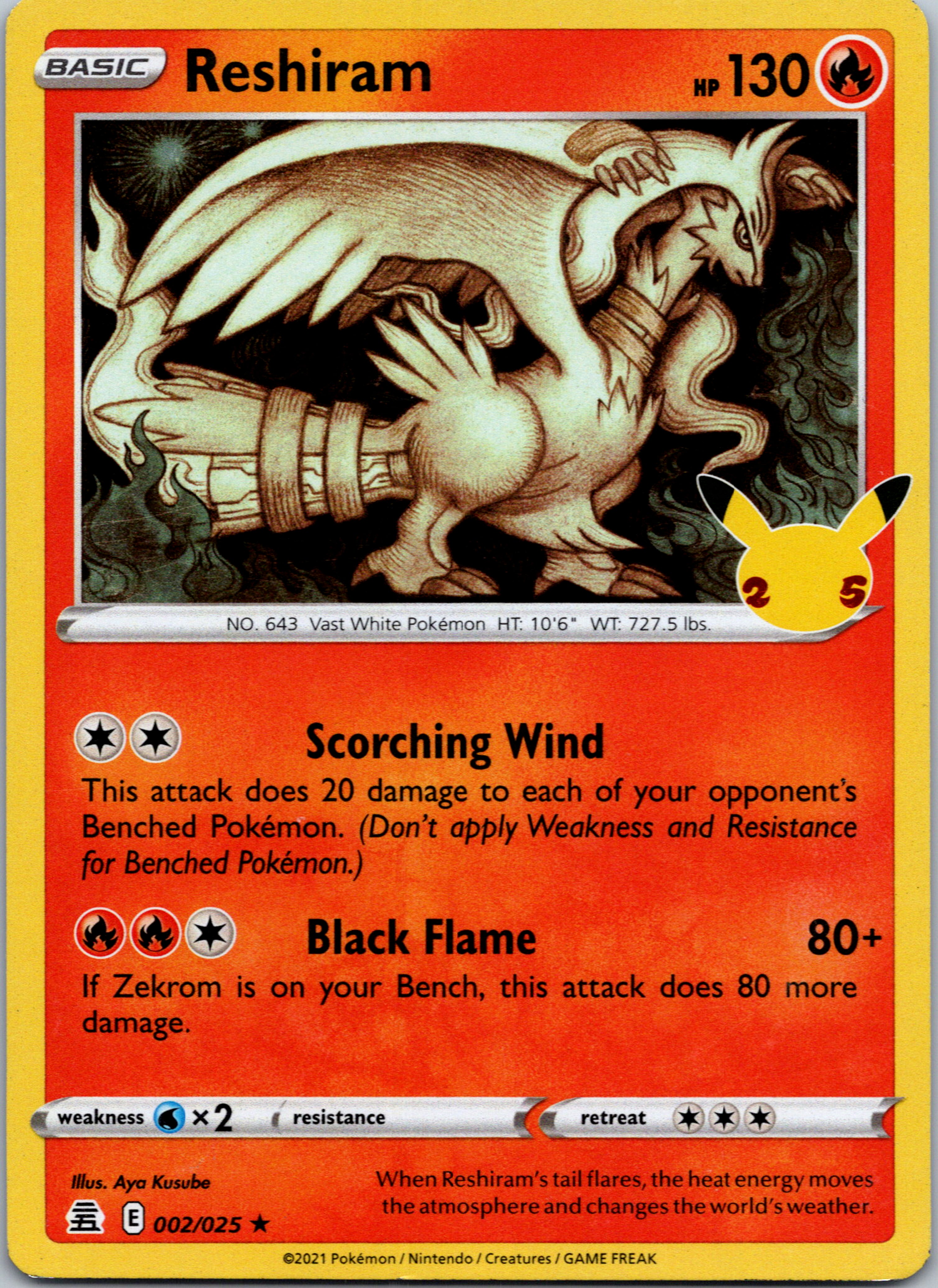 Reshiram (002/025) [Celebrations: 25th Anniversary]