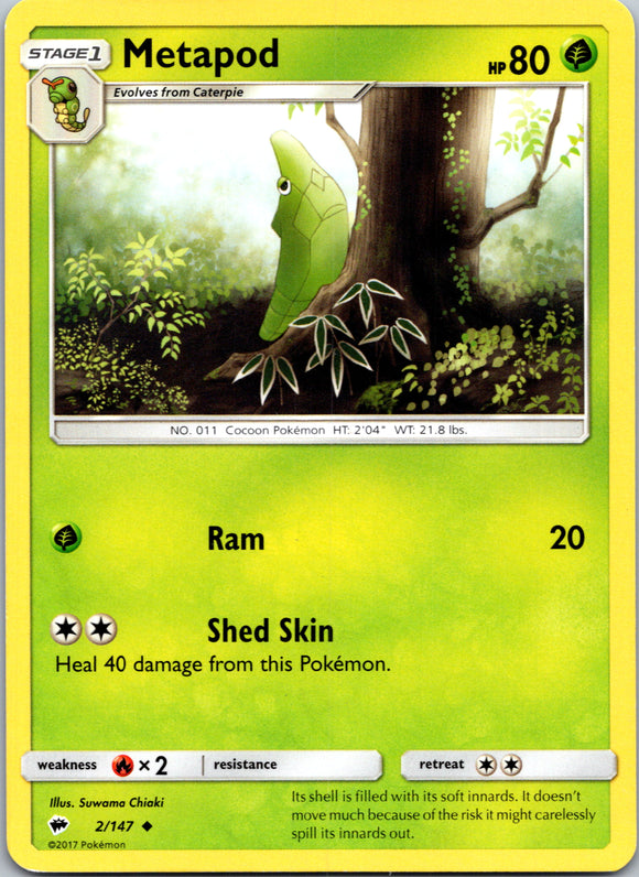 Metapod (002/147) [Sun & Moon: Burning Shadows]