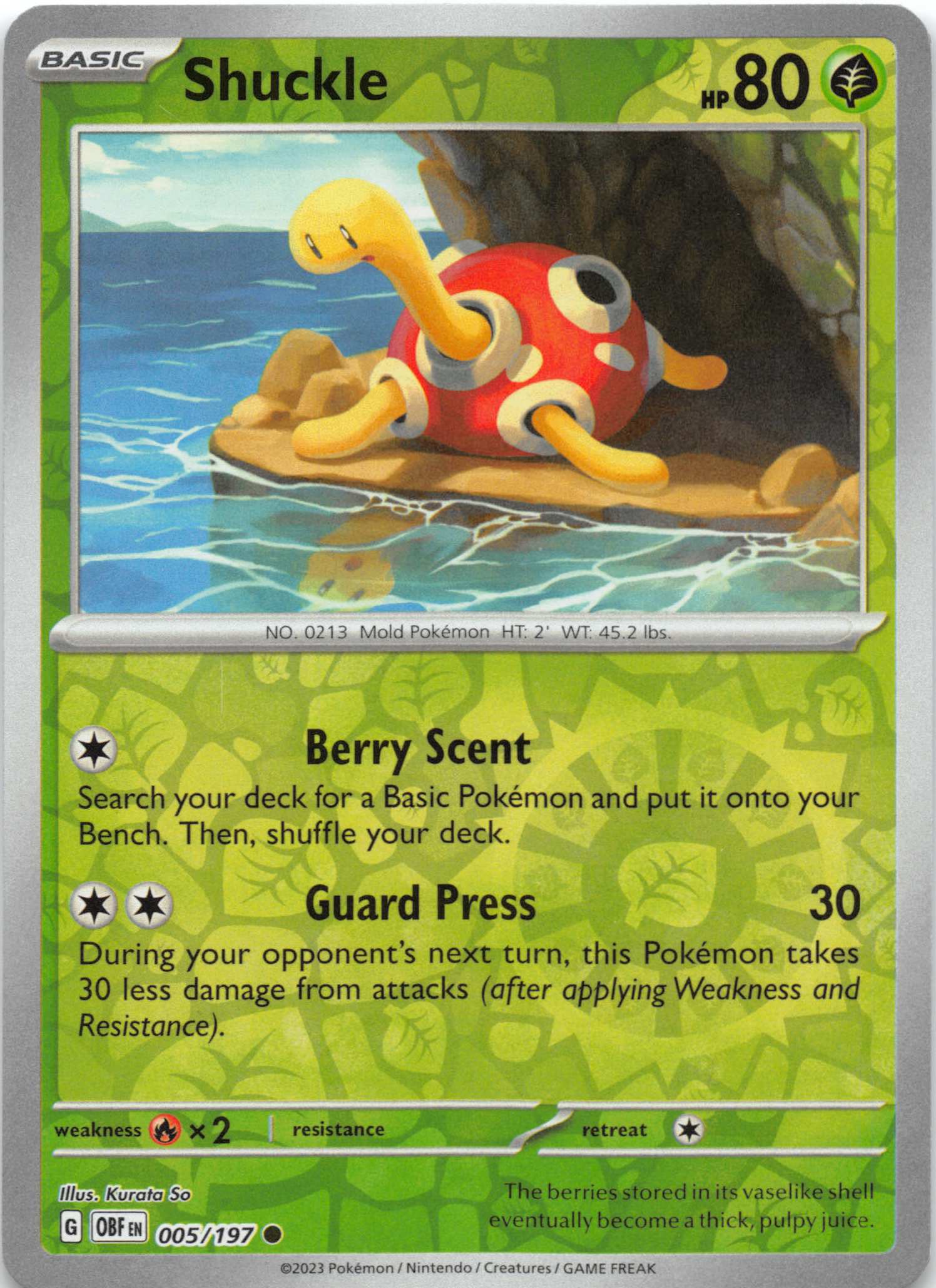 Shuckle (005/197) [Scarlet & Violet: Obsidian Flames]