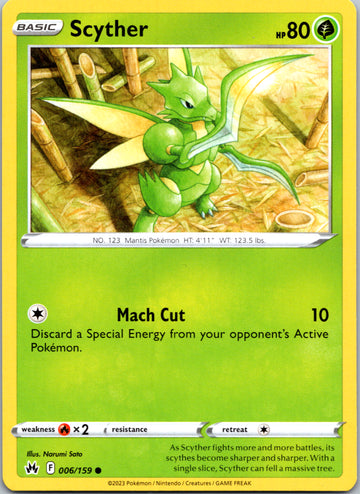 Scyther (006/159) [Sword & Shield: Crown Zenith]