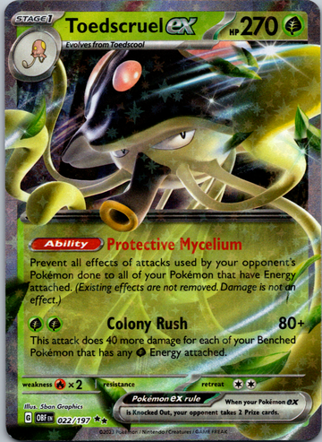 Toedscruel ex (022/197) [Scarlet & Violet: Obsidian Flames]