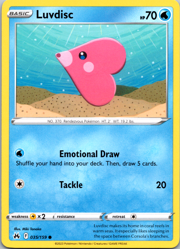 Luvdisc (035/159) [Sword & Shield: Crown Zenith]