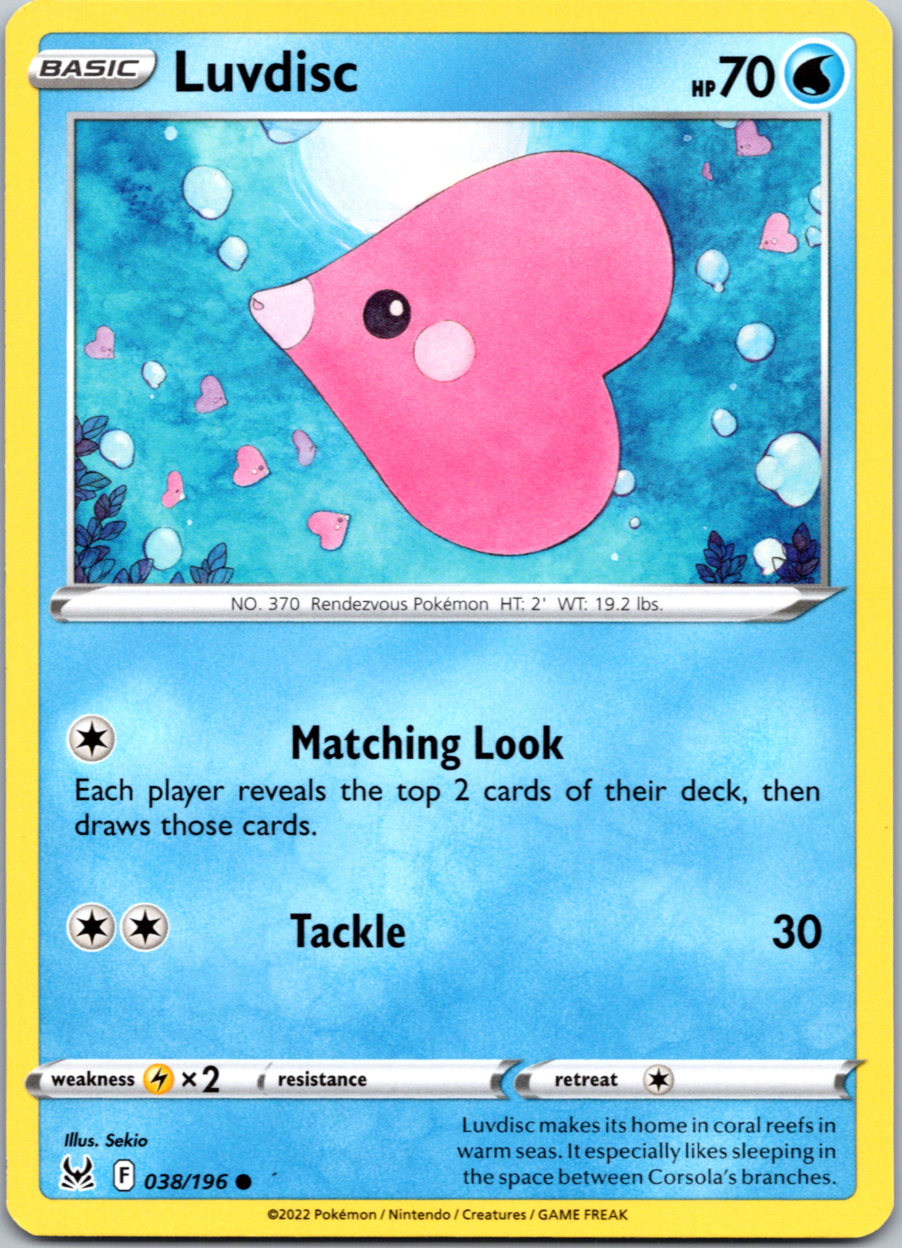 Luvdisc (038/196) [Sword & Shield: Lost Origin]