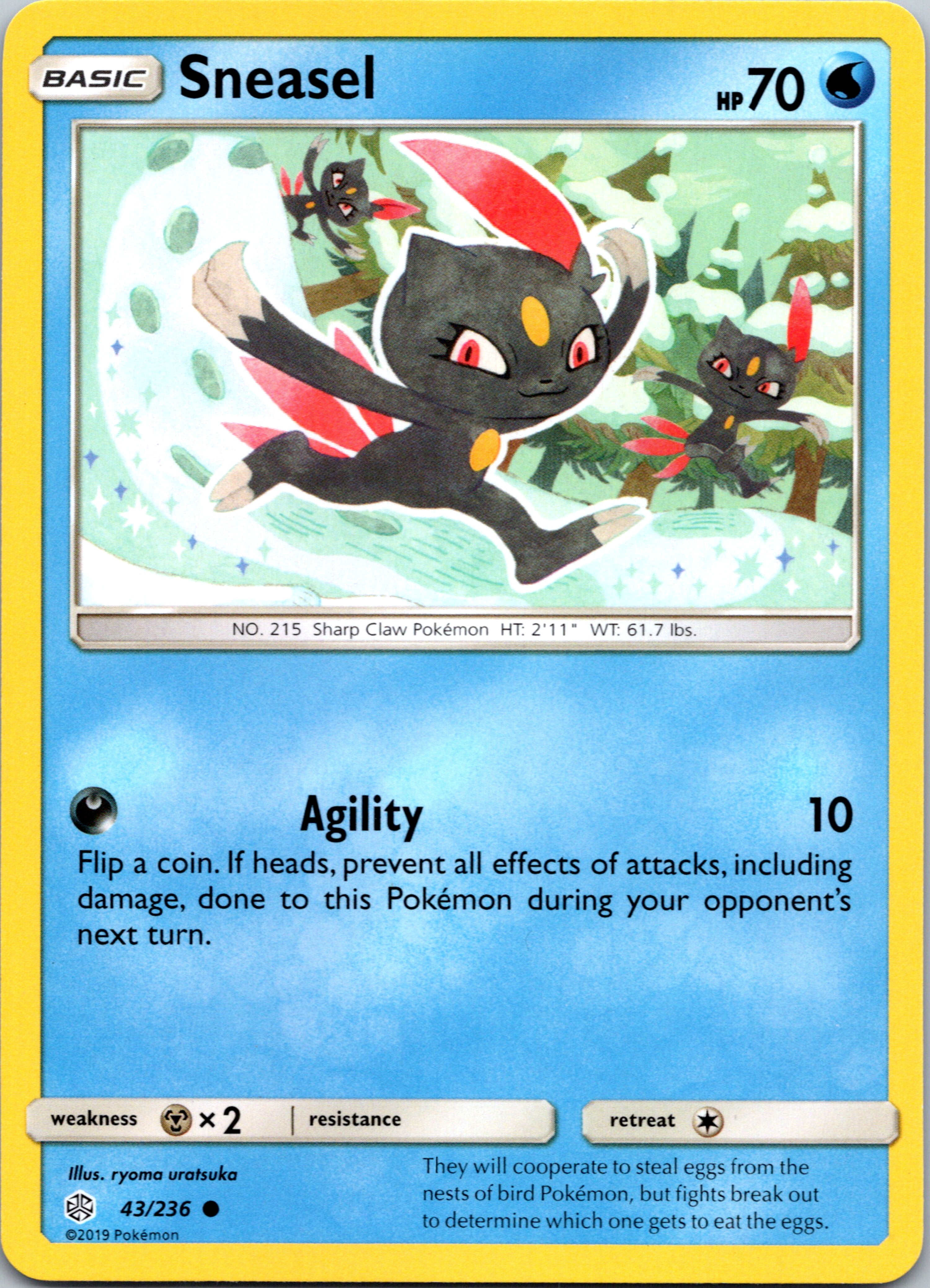 Sneasel (43/236) [Sun & Moon: Cosmic Eclipse]