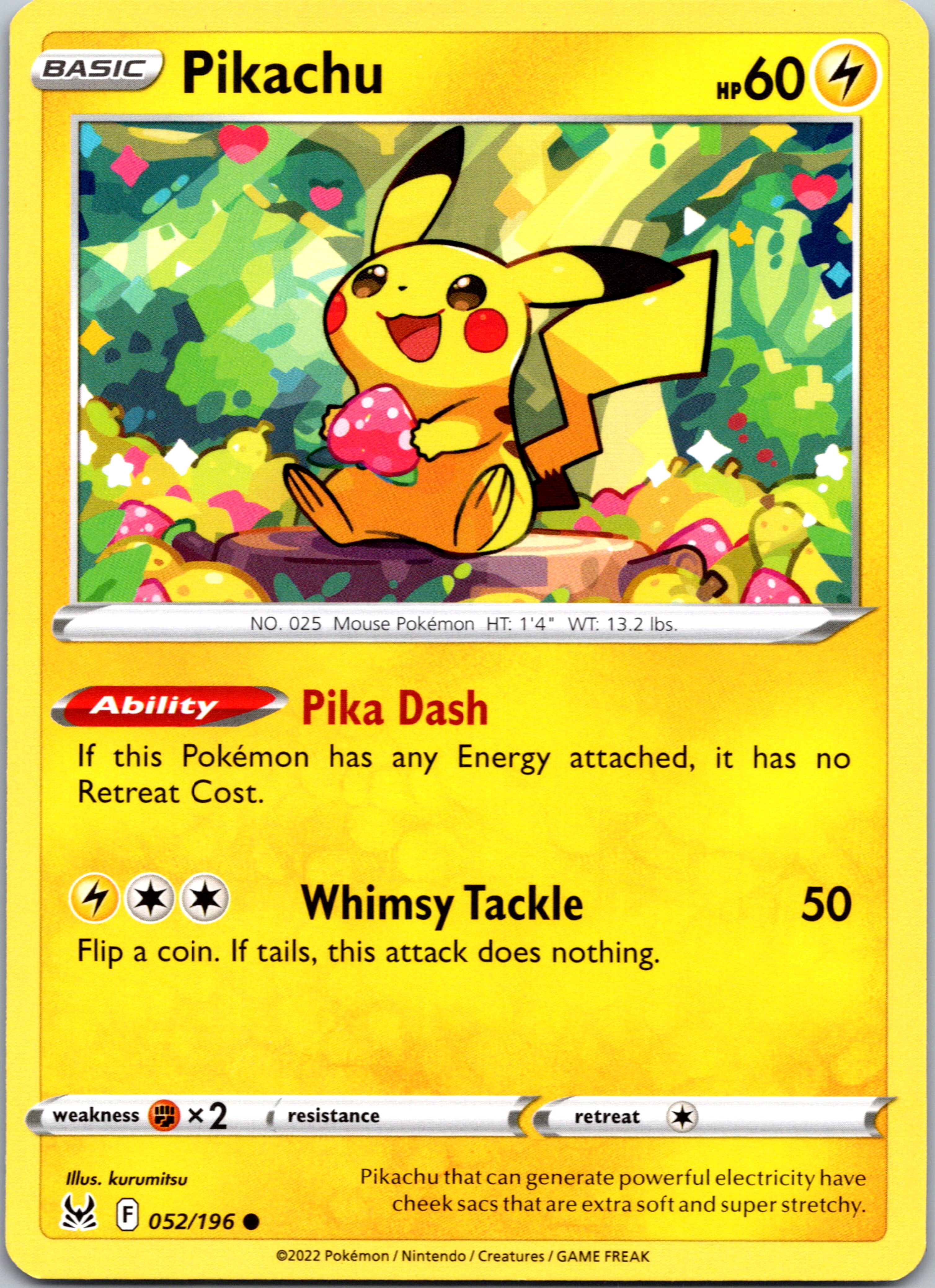 Pikachu (052/196) [Sword & Shield: Lost Origin]