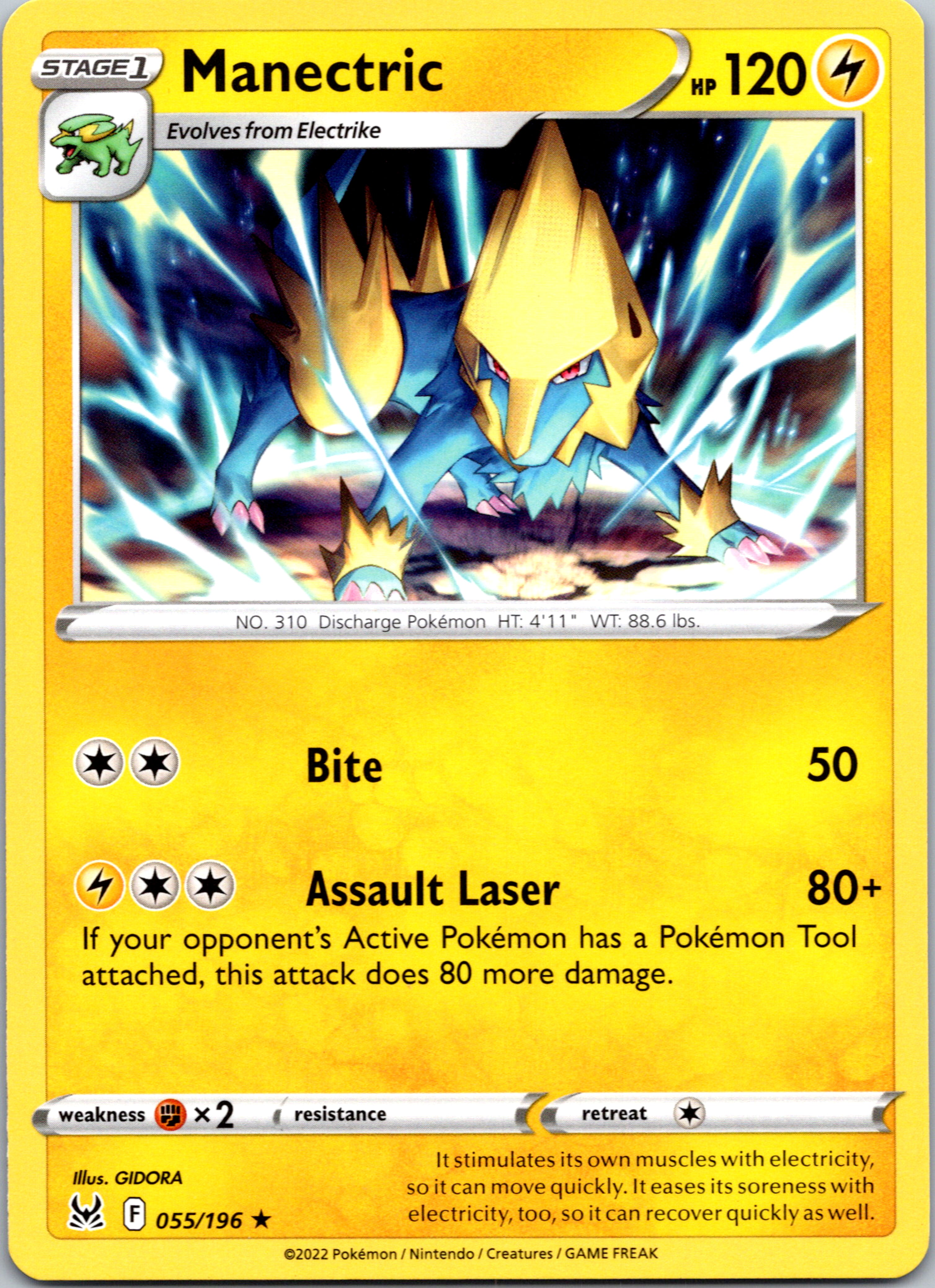 Manectric (055/196) [Sword & Shield: Lost Origin]