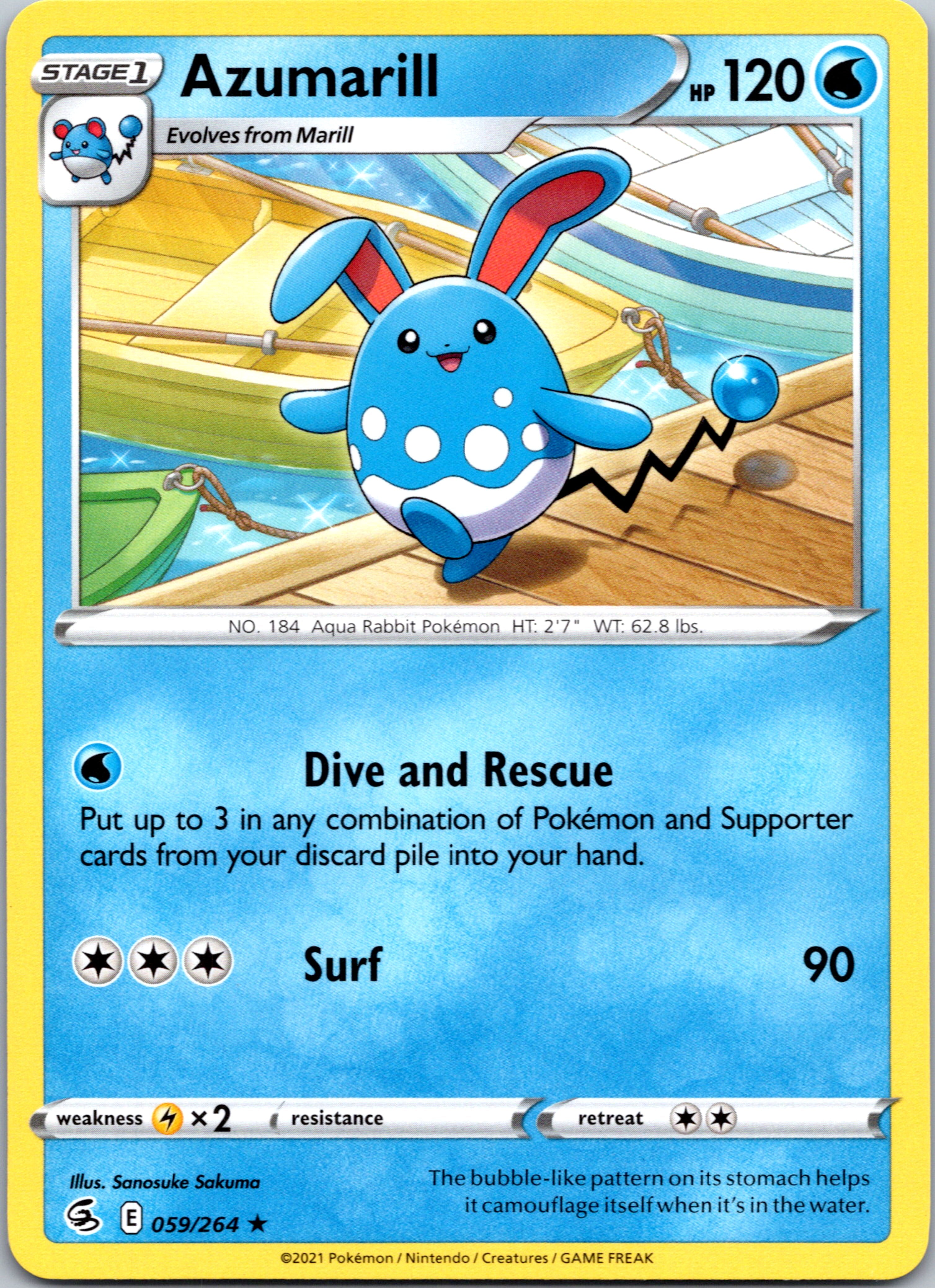 Azumarill (059/264) [Sword & Shield: Fusion Strike]