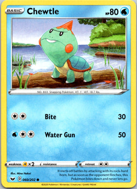 Chewtle (060/202) [SWSH01: Sword & Shield Base Set]