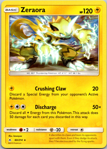 Zeraora (060/214) [Sun & Moon: Unbroken Bonds]