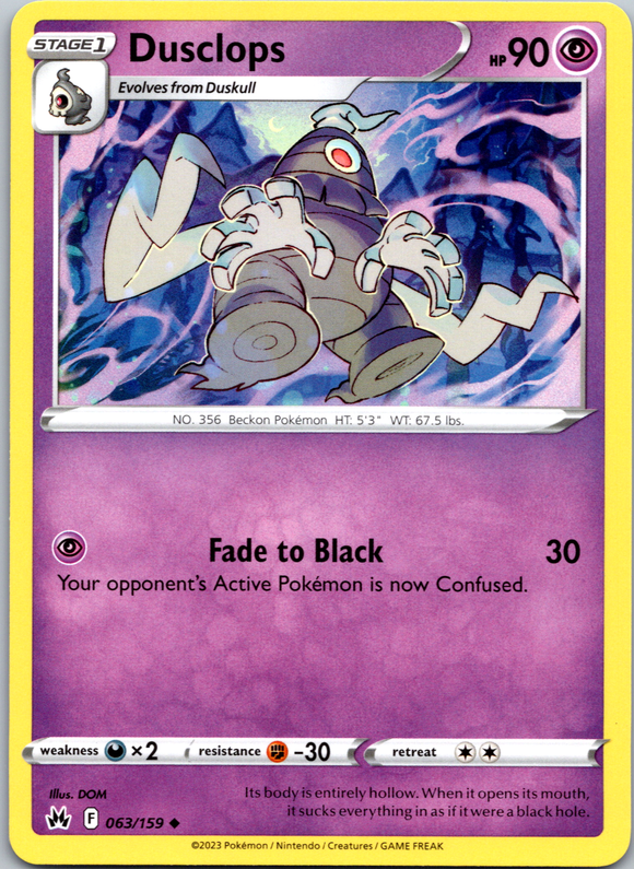 Dusclops (063/159) [Sword & Shield: Crown Zenith]