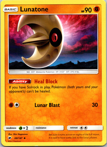 Lunatone (068/147) [Sun & Moon: Burning Shadows]