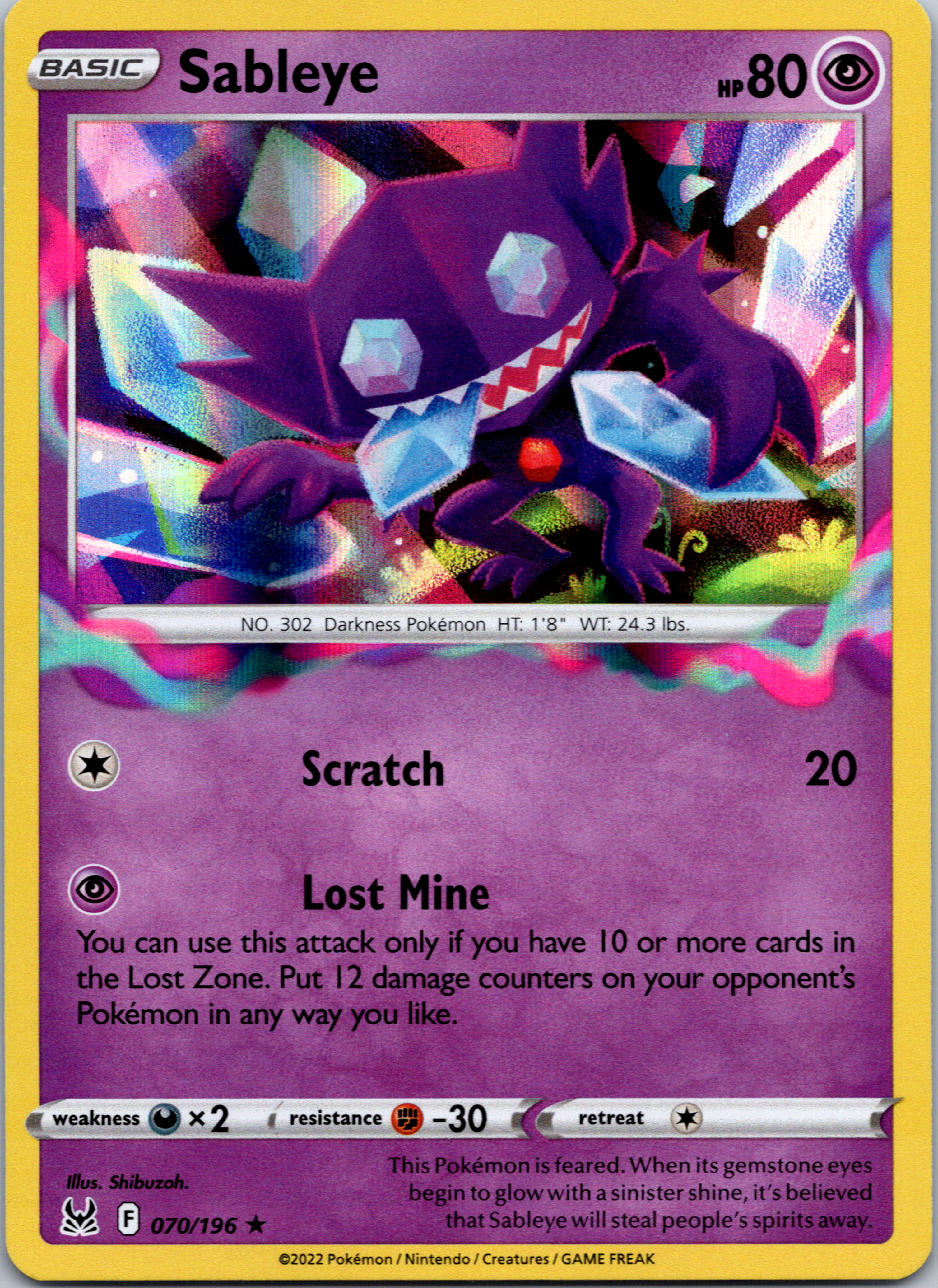 Sableye (070/196) [Sword & Shield: Lost Origin]