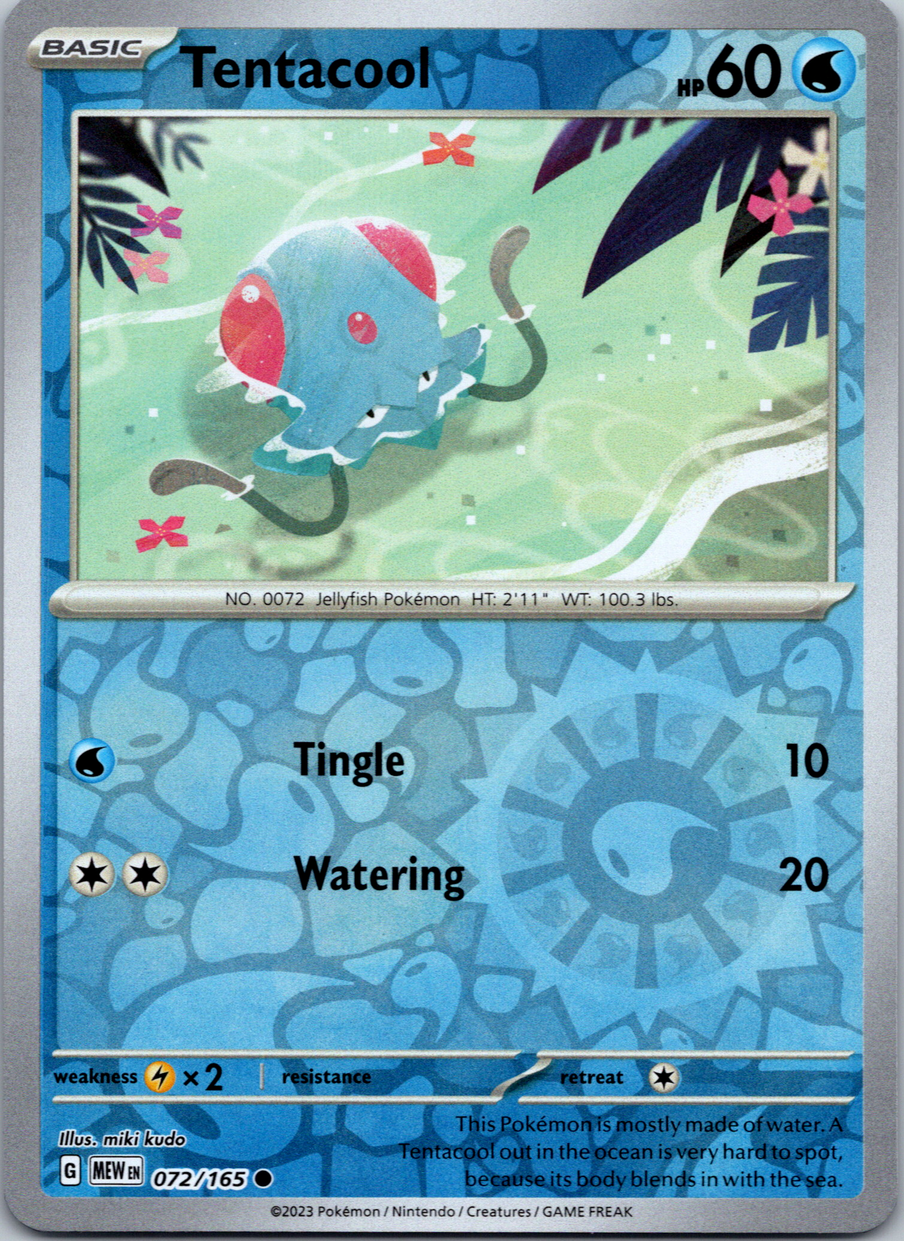 Tentacool (72/165) [Scarlet & Violet:  151] Reverse Holofoil