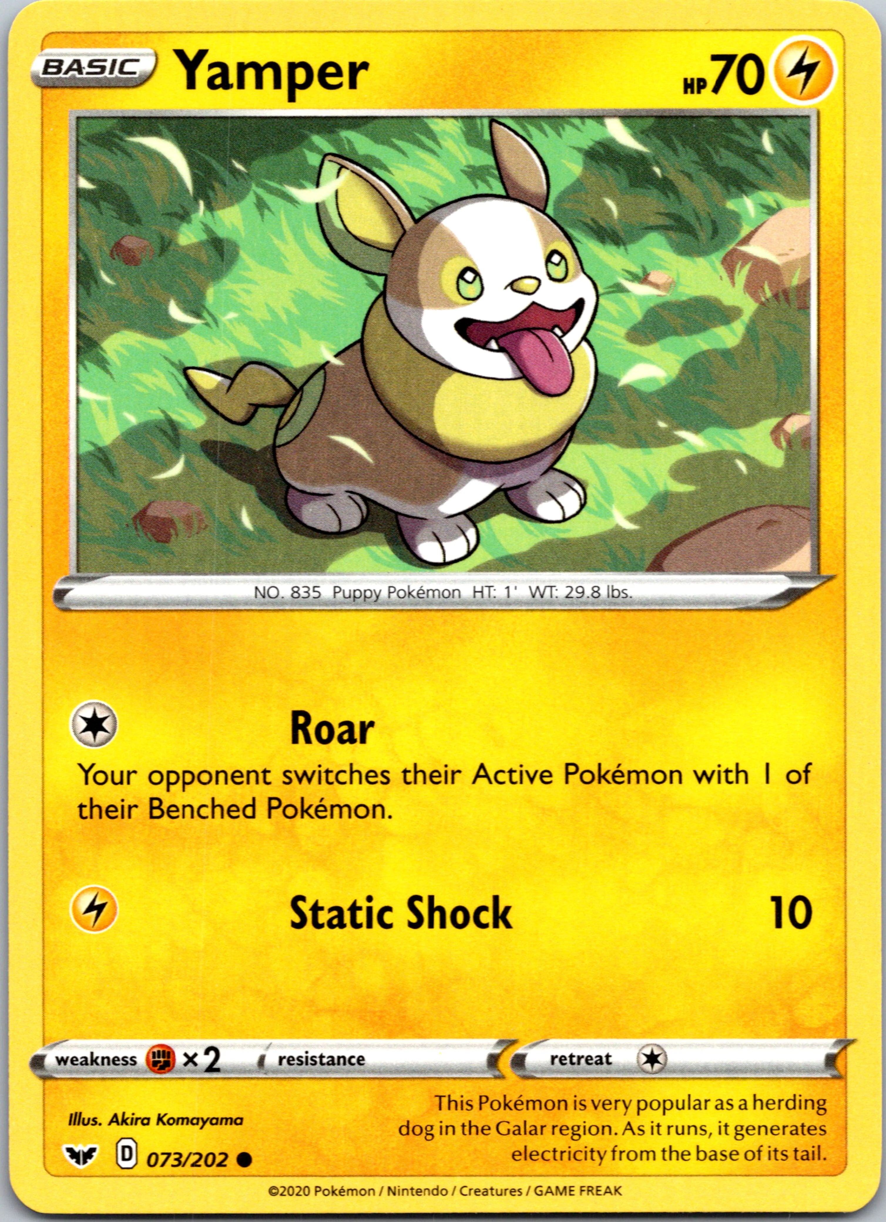 Yamper (073) (073/202) [SWSH01: Sword & Shield Base Set]