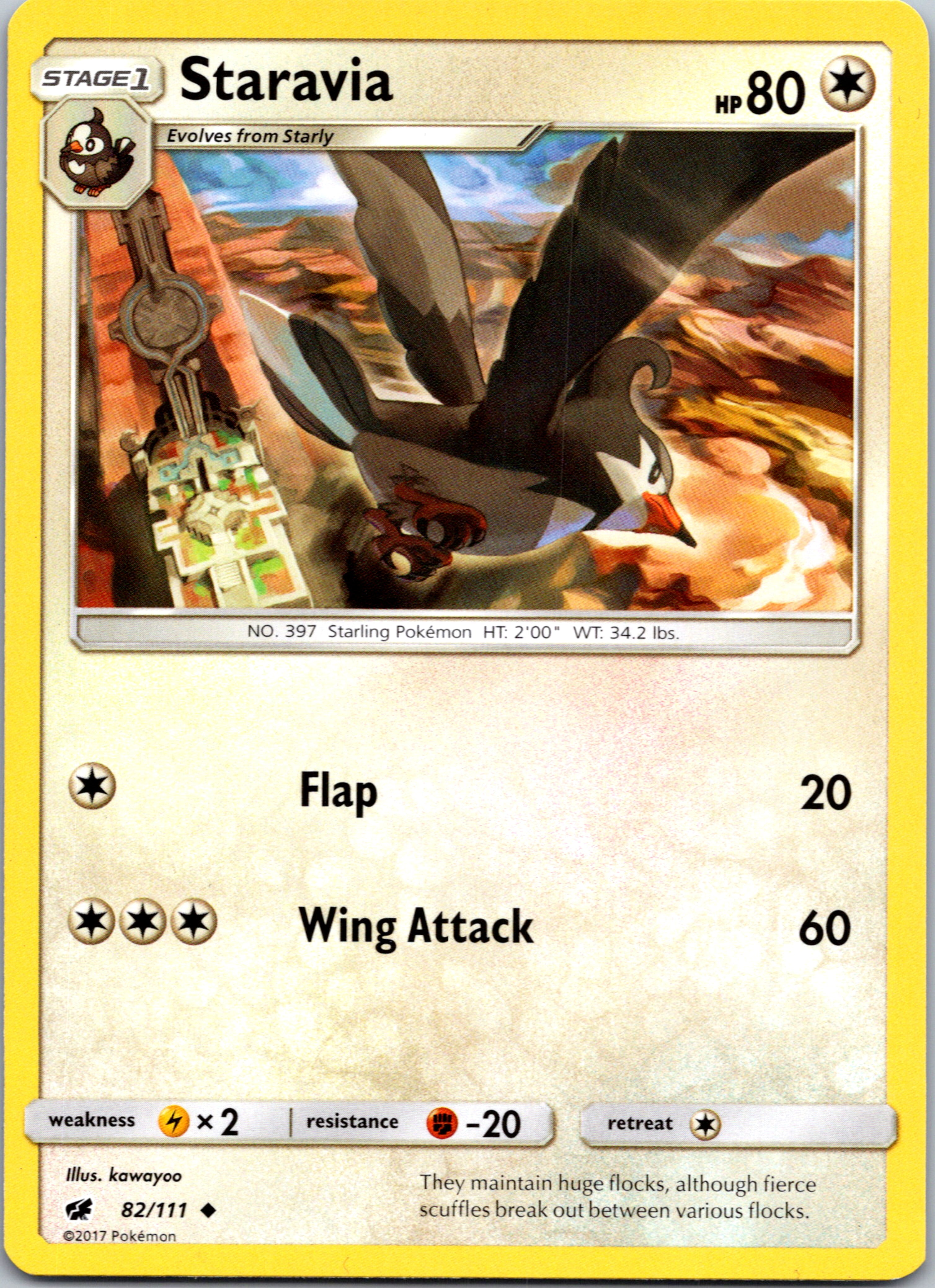 Staravia (82) [SM - Crimson Invasion]