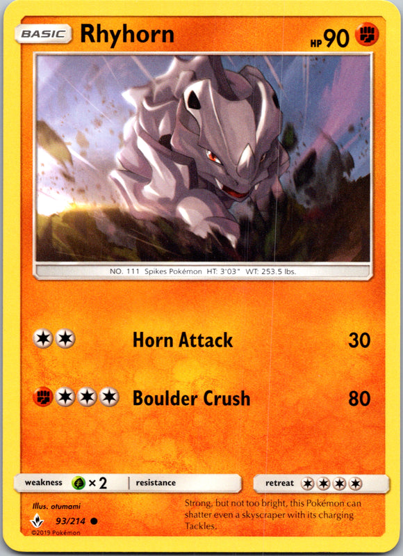 Rhyhorn (093/214) [Sun & Moon: Unbroken Bonds]