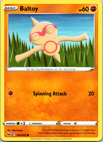 Baltoy (102/202) (102/202) [SWSH01: Sword & Shield Base Set]