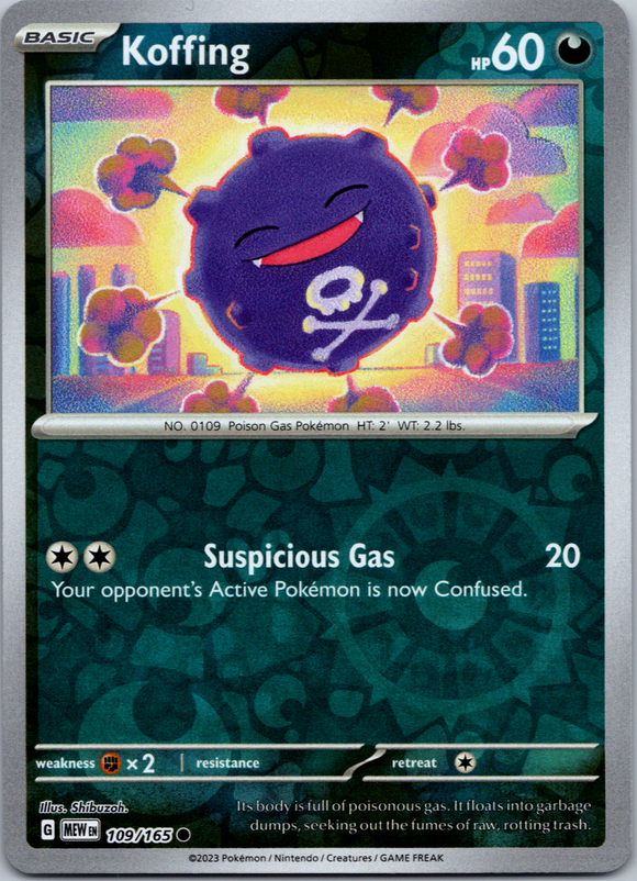 Koffing (109/165) [Scarlet & Violet:  151] Reverse Holofoil