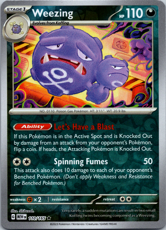 Weezing (110/165) [Scarlet & Violet:  151] Reverse Holofoil