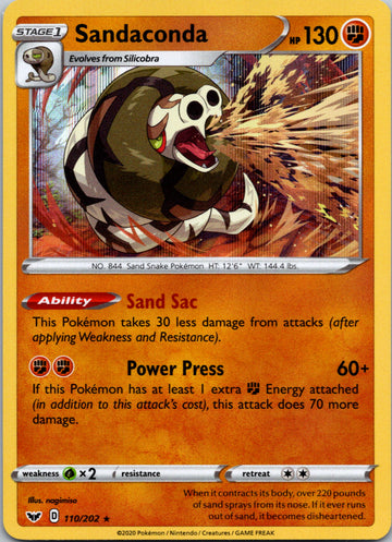 Sandaconda (110/202) (110/202) [SWSH01: Sword & Shield Base Set]