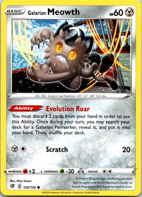 Galarian Meowth (126/192) [Sword & Shield: Rebel Clash]