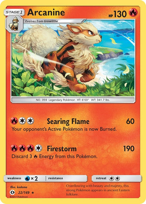Arcanine [22/149] [Sun & Moon Base Set] Reverse Holofoil