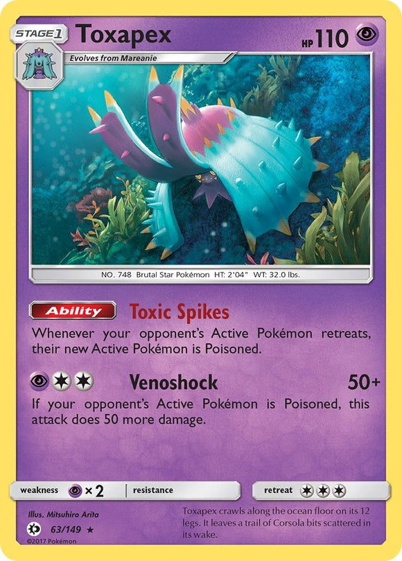 Toxapex [63/149] [Sun & Moon Base Set] Holofoil