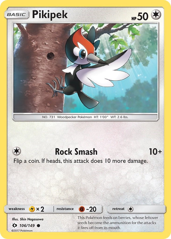Pikipek [106/149] [Sun & Moon Base Set] Reverse Holofoil