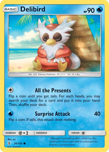 Delibird [26/145] [Guardians Rising] Reverse Holofoil