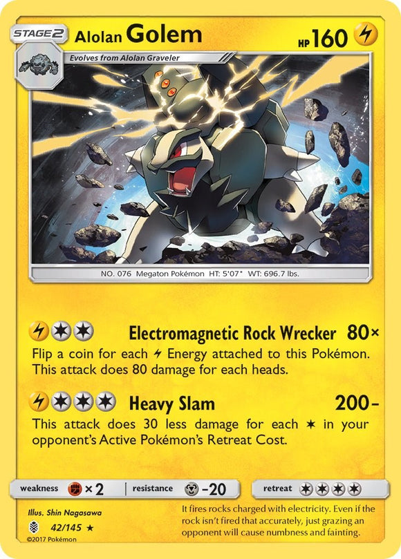 Alolan Golem [42/145] [Guardians Rising] Holofoil
