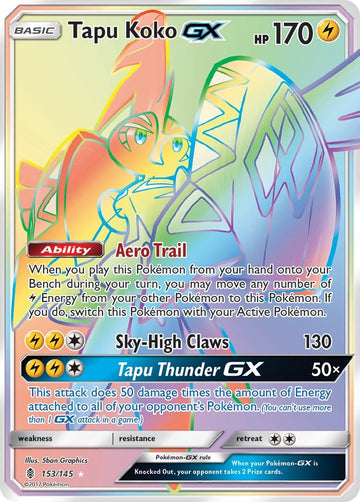 Tapu Koko GX (Secret) [153/145] [Guardians Rising] Holofoil