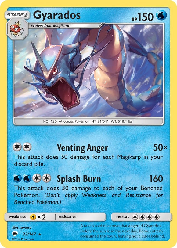 Gyarados [33/147] [Burning Shadows] Reverse Holofoil