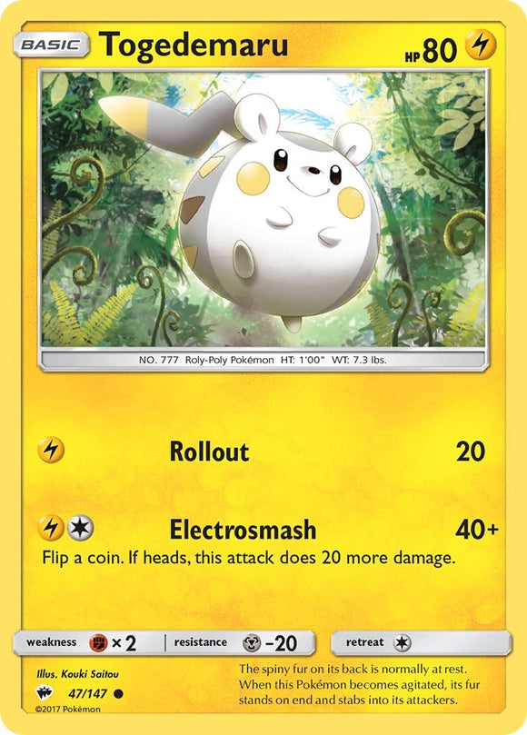 Togedemaru [47/147] [Burning Shadows] Reverse Holofoil