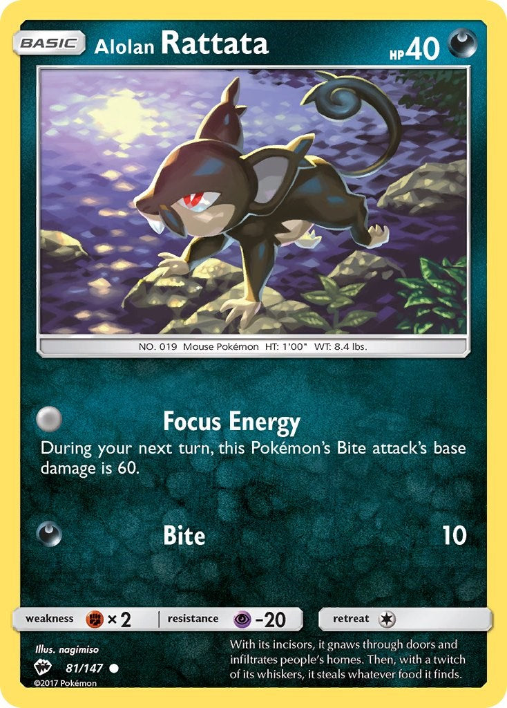 Alolan Rattata [81/147] [Burning Shadows] Reverse Holofoil