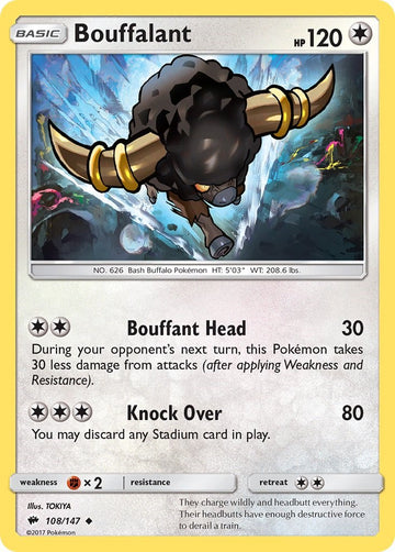 Bouffalant [108/147] [Burning Shadows] Reverse Holofoil