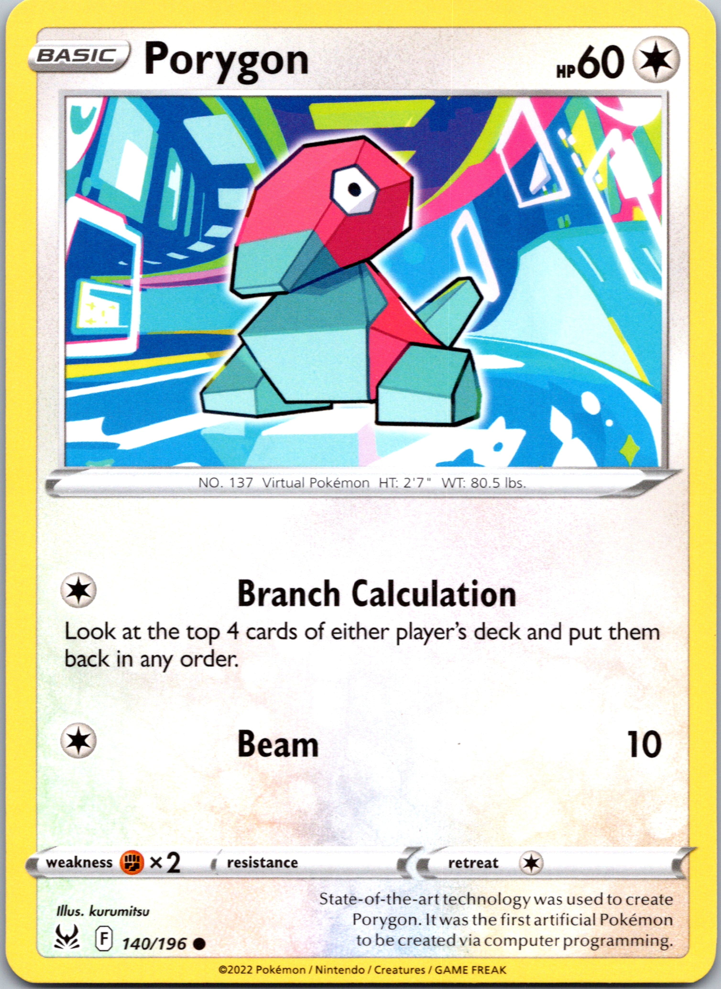 Porygon (140/196) [Sword & Shield: Lost Origin]