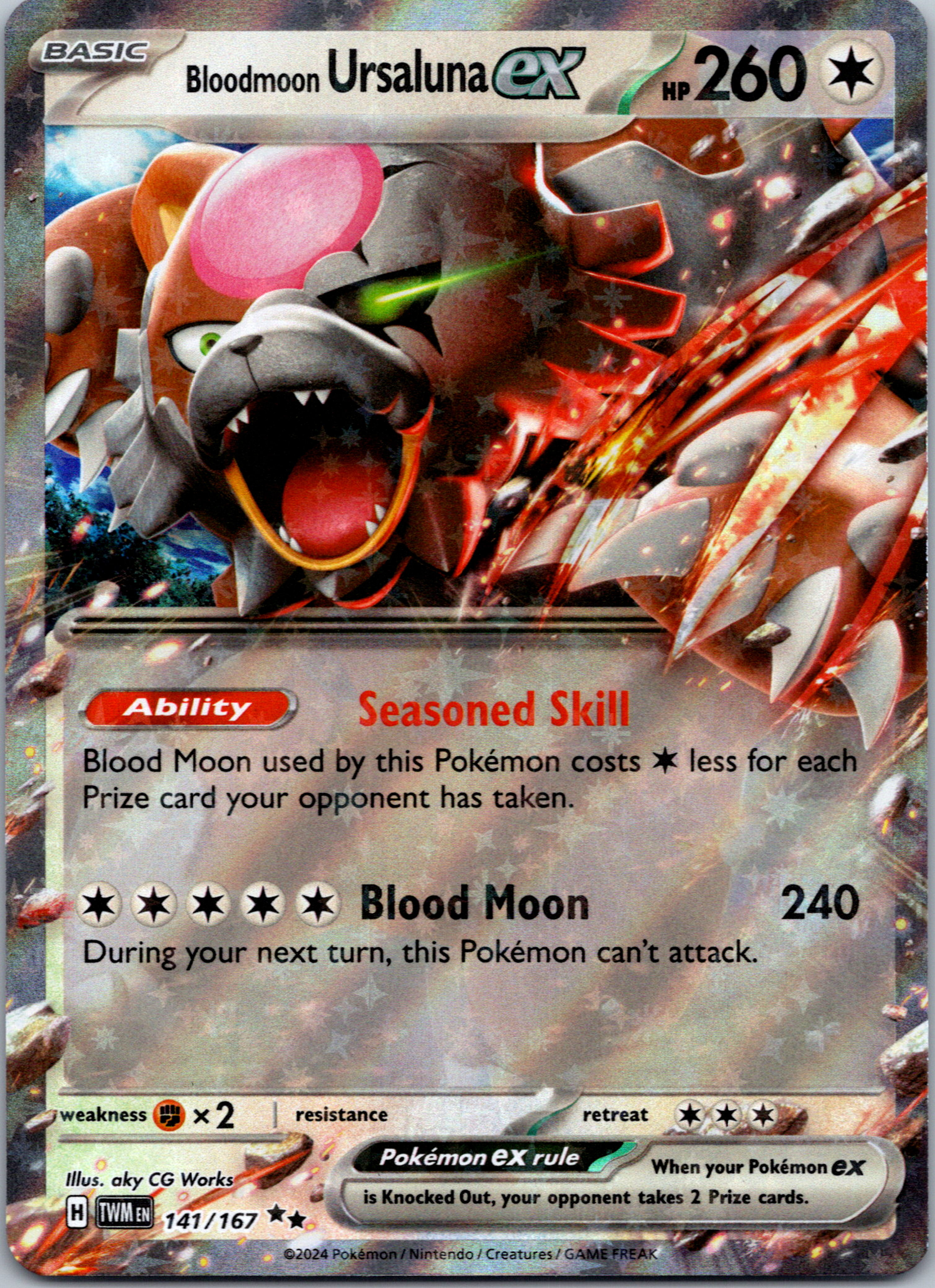 Bloodmoon Ursaluna ex [141/167] - (Twilight Masquerade) Holofoil