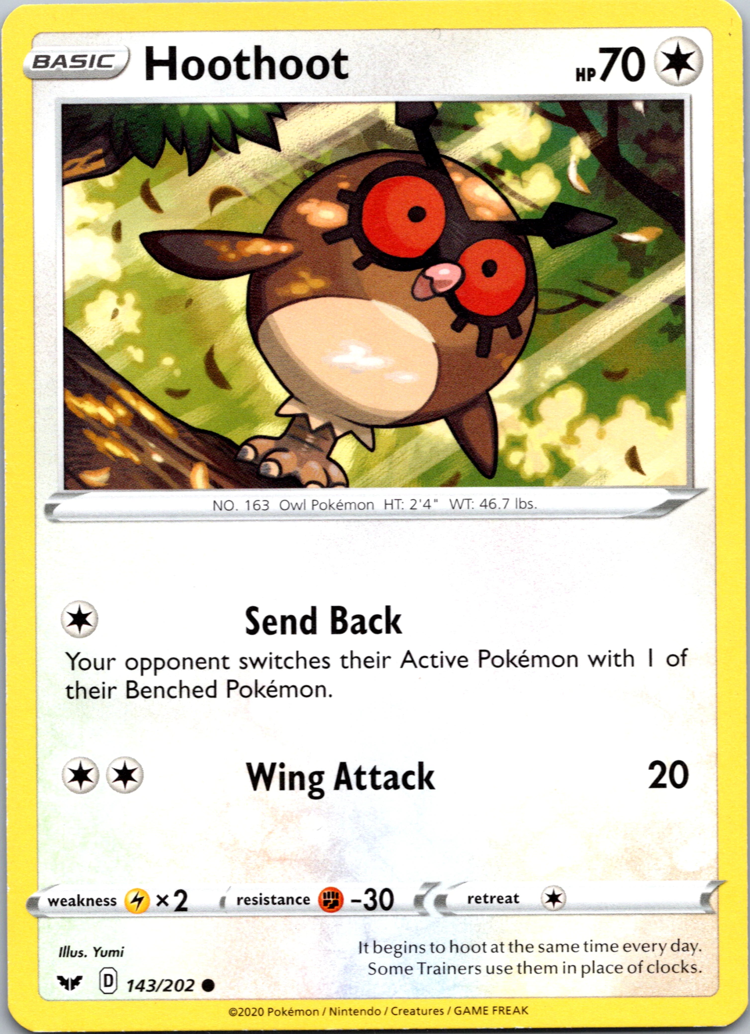 Hoothoot (143/202) [SWSH01: Sword & Shield Base Set]