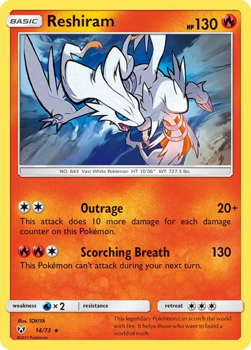 Reshiram [14/73] [Shining Legends] Reverse Holofoil