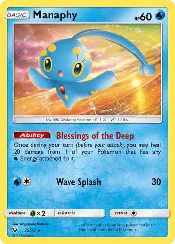 Manaphy [25/73] [Shining Legends] Reverse Holofoil