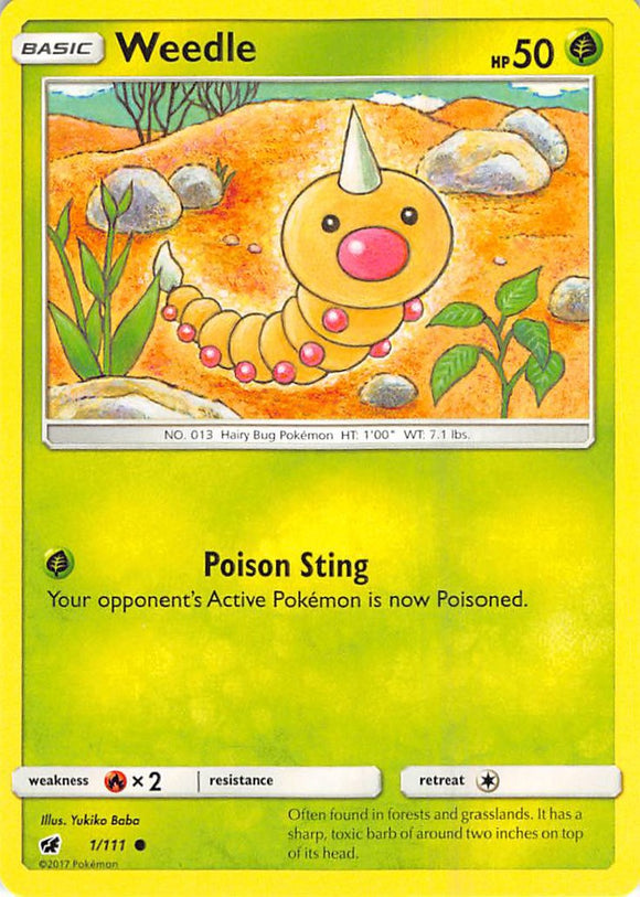 Weedle [1/111] [Crimson Invasion] Reverse Holofoil