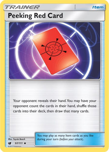 Peeking Red Card [97/111] [Crimson Invasion] Reverse Holofoil