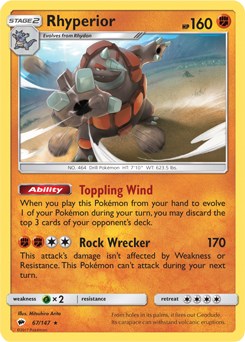 Rhyperior (067/147) (Theme Deck Exclusive) [Sun & Moon: Burning Shadows]