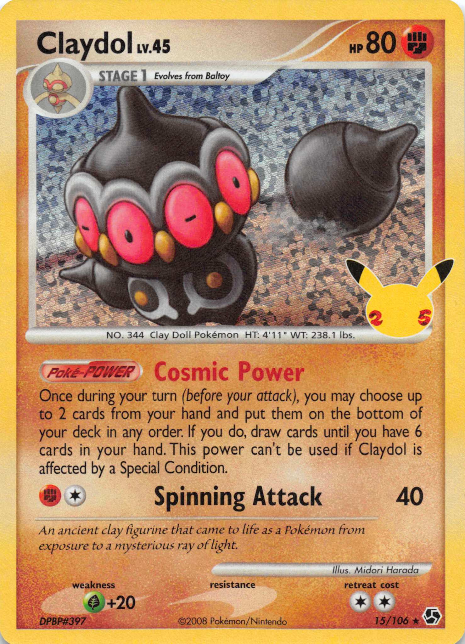 Claydol [15/106] (Celebrations: Classic Collection) Holofoil