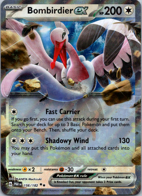 Bombirdier ex (156/182) - [Scarlet & Violet: Paradox Rift] Holofoil