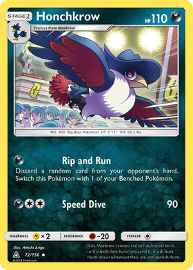 Honchkrow [72/156] [Ultra Prism] Reverse Holofoil