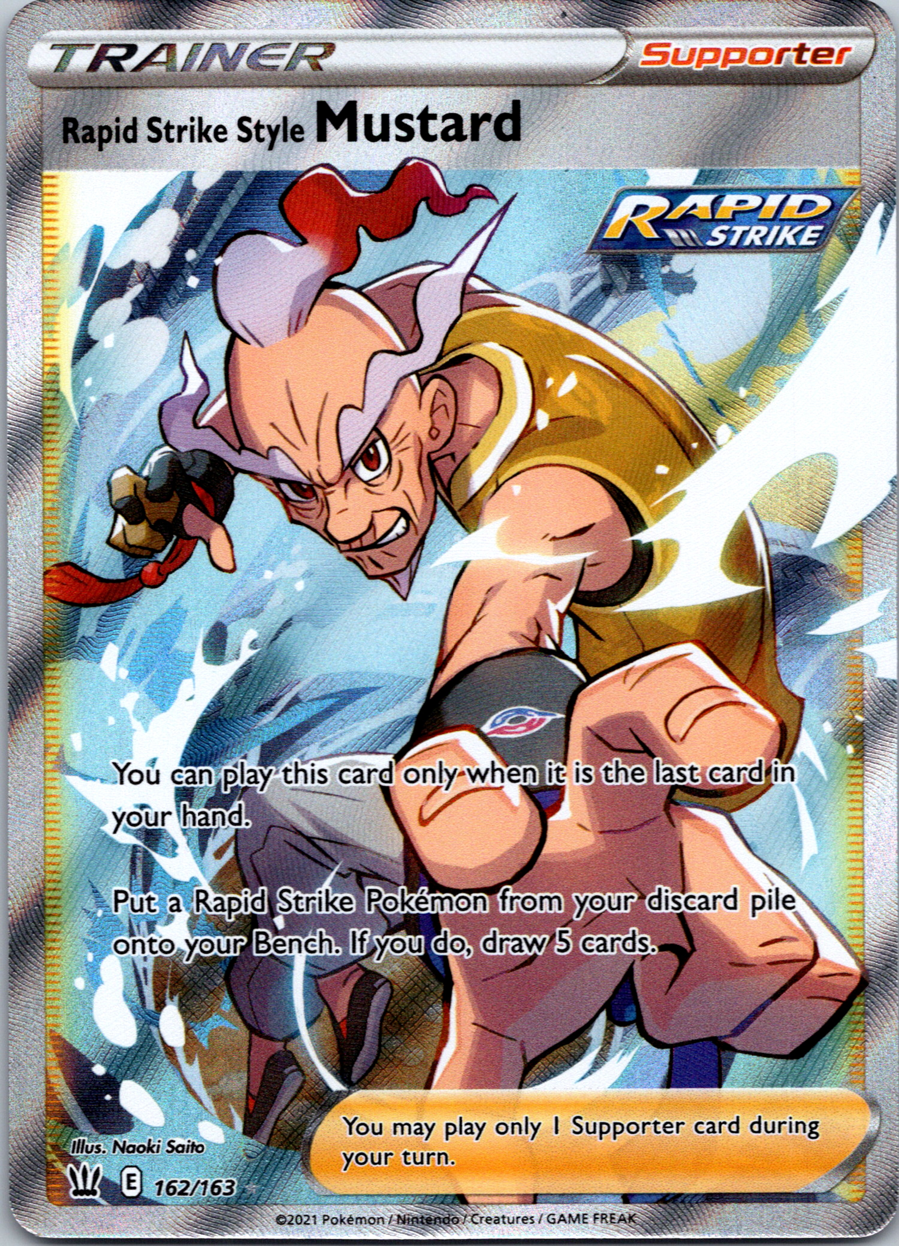 Rapid Strike Style Mustard (Full Art) [162/163] [SWSH05: Battle Styles]