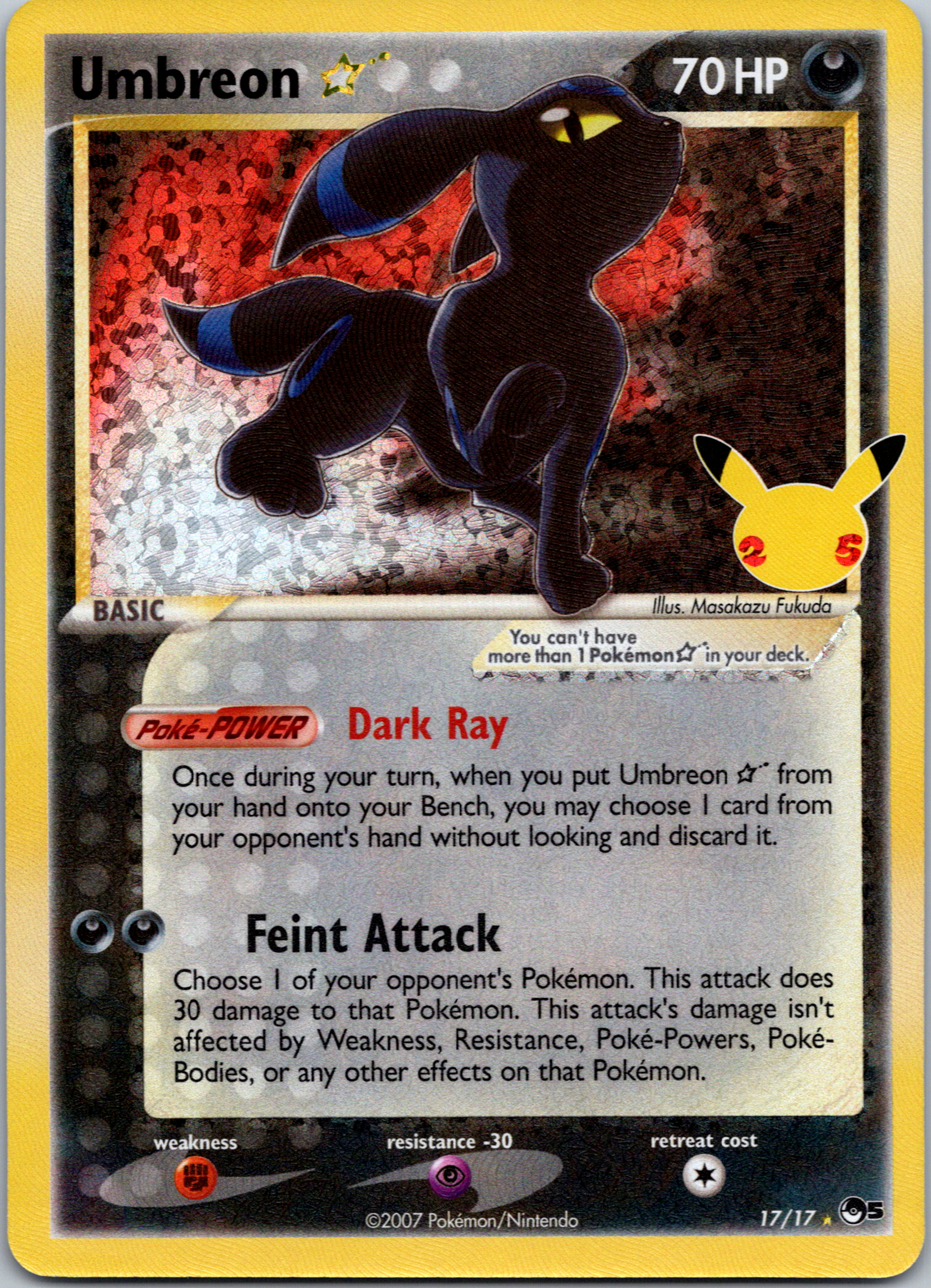 Umbreon Star [17/25] - (Celebrations Classic Collection) Holofoil