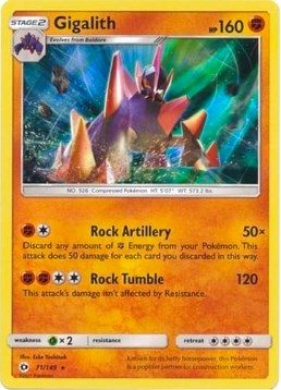 Gigalith (071/149) (Cosmos Holo) (Blister Exclusive) [Sun & Moon: Base Set]