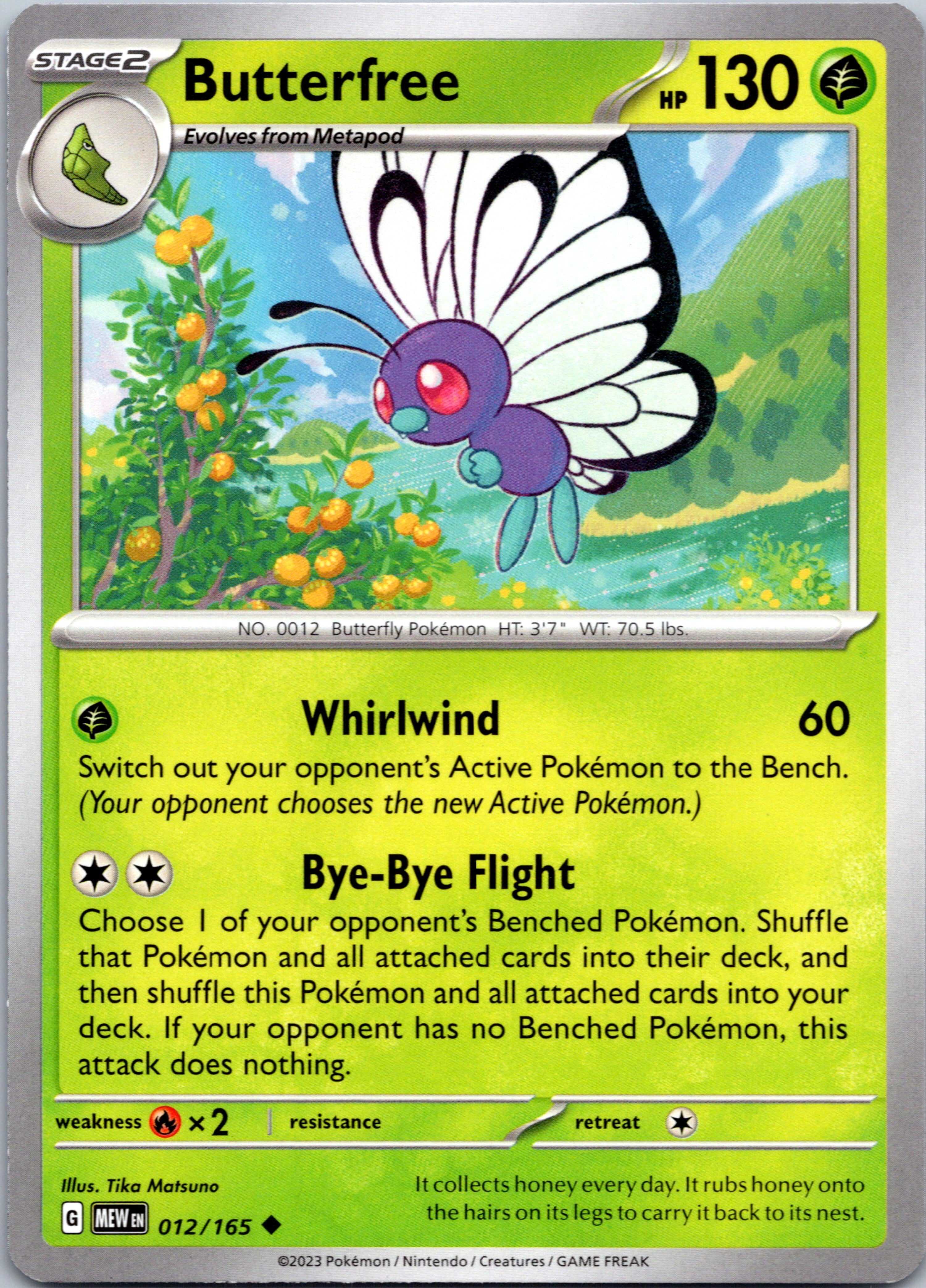 Butterfree (012/165) [Scarlet & Violet:  151] Reverse Holofoil